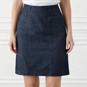 KENNETH COLE Black Denim Pencil Skirt